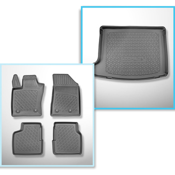Completo di tappetini e tappetino per bagagliaio TPE per: Jeep Compass II MP 4xe