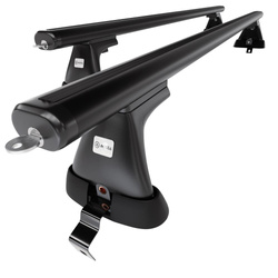Barre portatutto in alluminio compatibili con Volvo V50 Station Wagon (2004-2012) - senza punti di fissaggio di serie - portapacchi auto colore nero - portabagagli barre da tetto