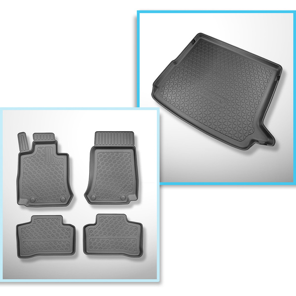 Completo di tappetini e tappetino per bagagliaio TPE per: Mercedes-Benz EQC N293 05.2019-2023 (SUV)