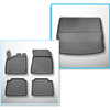 Completo di tappetini e tappetino per bagagliaio TPE per: Nissan X-Trail IV (T33) e-Power 09.2022-.... (SUV) - 7 posti; senza terza fila