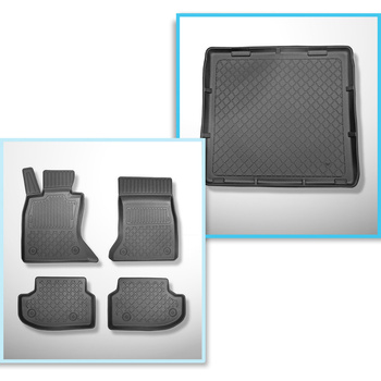 Completo di tappetini e tappetino per bagagliaio TPE per: BMW 5 F11 2013-04.2017