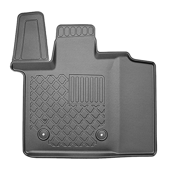 Completo di tappetini e tappetino per bagagliaio TPE per: Volkswagen Multivan T7 10.2021-.... (Van) - interasse corto; dietro la 3a fila di sedili; anche per la versione eHybrid PHEV