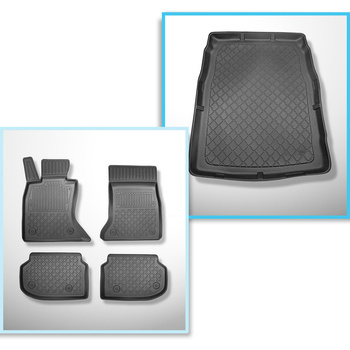 Completo di tappetini e tappetino per bagagliaio TPE per: BMW 5 F10 03.2010-2013