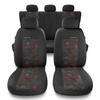 Coprisedili compatibili con Citroen C3 Aircross I, II (2017-....) - fodere sedili universali - set coprisedili auto - UNE-RD