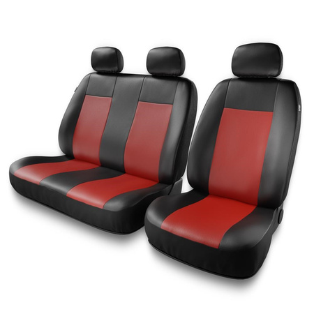 Coprisedili compatibili con Peugeot Partner I, II (1996-2019) - fodere sedili universali - set coprisedili auto - BC-RD