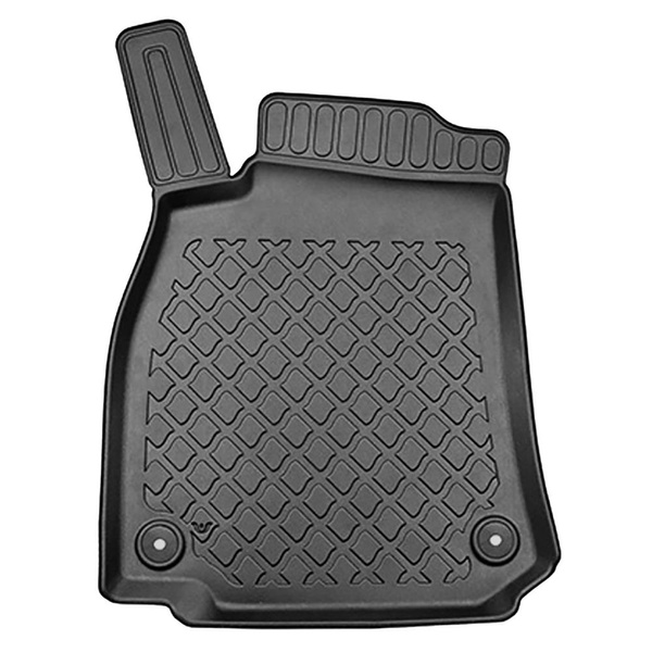 Completo di tappetini e tappetino per bagagliaio TPE per: Audi A6 C8 4H 09.2018-.... (Avant) - anche per i modelli con le guide del bagagliaio; anche per versione Quattro; non per versione TFSI e plug-in ibrida