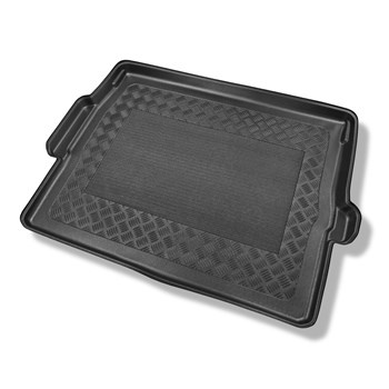 Vasca baule compatibile con Peugeot 3008 II SUV (11.2016-....) - vano superiore (piano di carico piatto); piano di carico regolabile in posizione più alta; non per versione ibrida - tappetino per bagagliaio - tappeto bagagliaio per auto