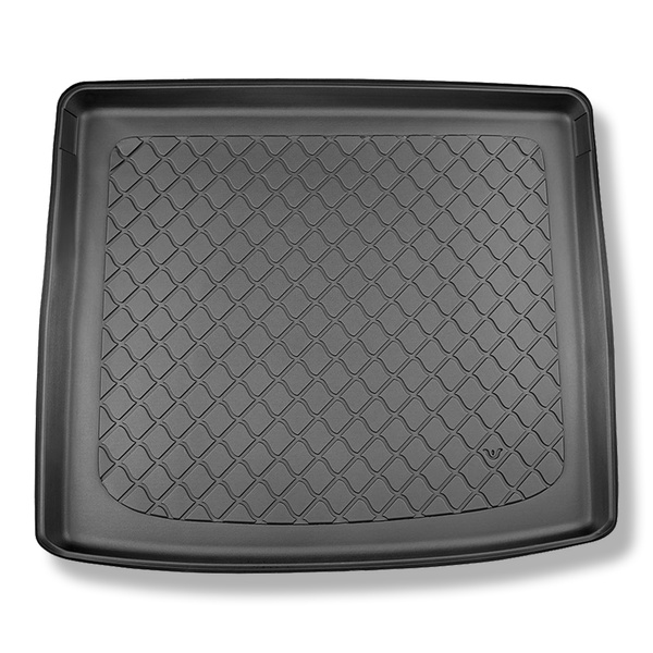 Vasca baule compatibile con Audi Q3 F3 SUV (08.2018-....) - vano superiore (piano di carico piatto); piano di carico regolabile in posizione più alta; anche per la versione Quattro - tappetino per bagagliaio - tappeto bagagliaio per auto