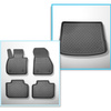 Completo di tappetini e tappetino per bagagliaio TPE per: BMW 2 F45 09.2014-10.2021 (Active Tourer) - sedile posteriore fissa / non scorrevole; anche per gli ibridi
