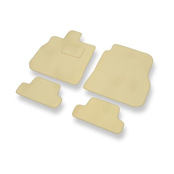 Premium tappetini auto in velluto compatibili con Mitsubishi Eclipse IV (2006-2011) - tappeti auto beige