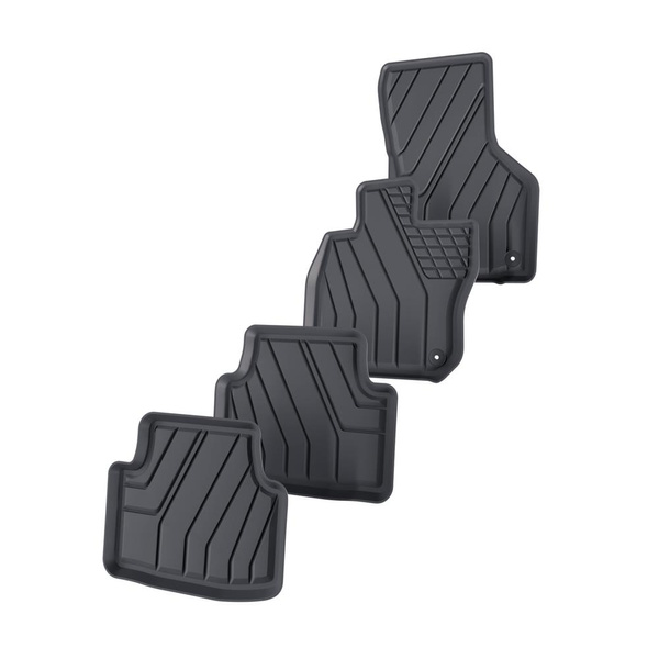 Tappetini Auto in TPE compatibili con Seat Leon IV Hatchback, Sportstourer (03.2020-....) - tappeti auto neri