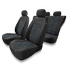Coprisedili compatibili con Citroen C3 Aircross I, II (2017-....) - fodere sedili universali - set coprisedili auto - UNE-BL