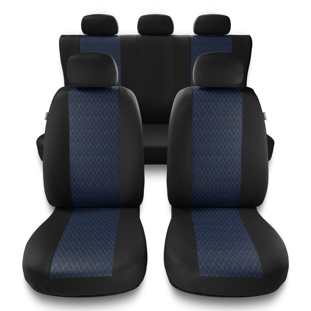 Coprisedili compatibili con Ford Fiesta MK5, MK6, MK7, MK8 (1999-2019) -  fodere sedili universali - set coprisedili auto - PF-BL blu