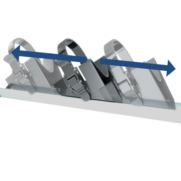 3x Portabici da tetto, Portabiciclette con barra in alluminio e chiusura a chiave - 3xM-17
