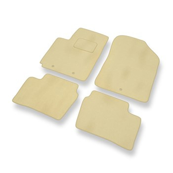 Premium tappetini auto in velluto compatibili con Kia Picanto II (2011-2016) - tappeti auto beige