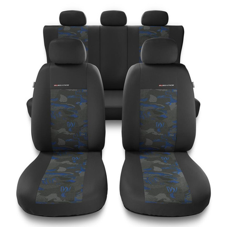 Coprisedili compatibili con Renault Thalia I, II (2001-2012) - fodere sedili universali - set coprisedili auto - UNE-BL