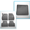 Completo di tappetini e tappetino per bagagliaio TPE PREMIUM per: Opel Zafira C 01.2012-07.2019 (Monovolume) - 5/7 posti; 3a fila abbassata