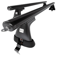 Barre portatutto in alluminio compatibili con Volvo S60 Cross Country Berlina (2015-2019) - senza punti di fissaggio di serie - portapacchi auto colore nero - portabagagli barre da tetto