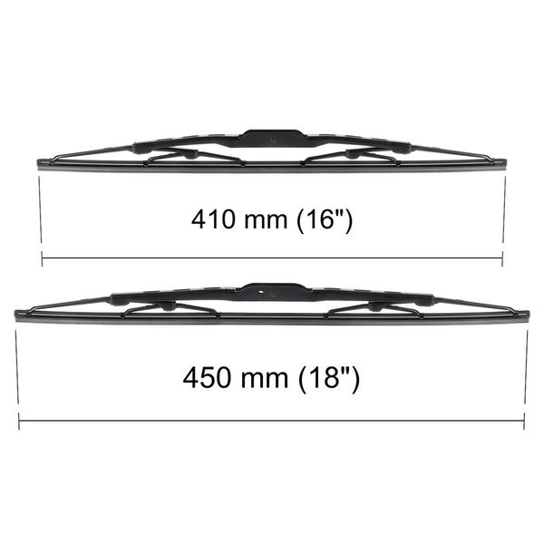 Spazzole tergicristallo anteriori compatibili con Suzuki Jimny SUV (10.1998-2017) - tergicristalli auto - lame tergilunotto - spazzole standard