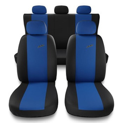 Coprisedili compatibili con Opel Corsa A, B, C, D, E (1982-2019) - fodere sedili universali - set coprisedili auto - X.R-BL