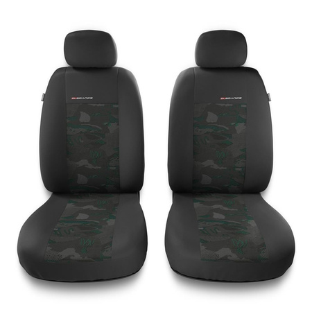 Coprisedili anteriori compatibili con Kia Niro I, II (2016-....) - fodere sedili universali - set coprisedili auto - 2UNE-GR