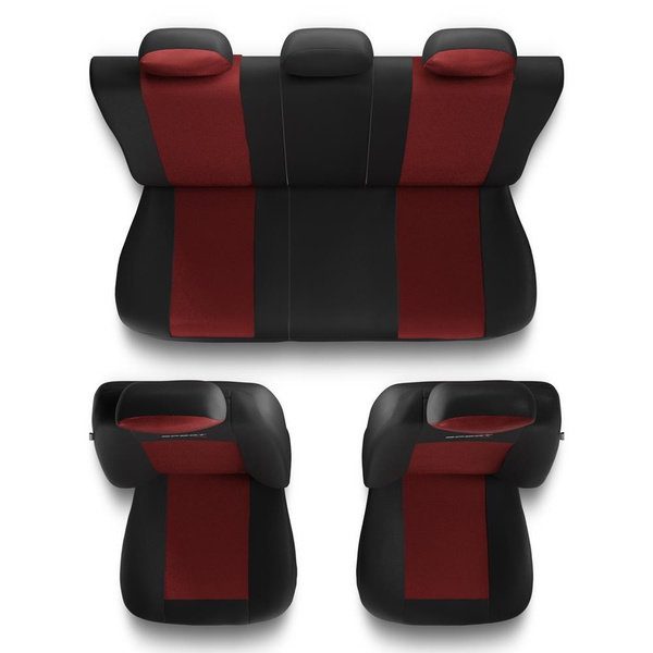 Coprisedili compatibili con Seat Leon I, II, III (1999-2019) - fodere sedili universali - set coprisedili auto - S-RD