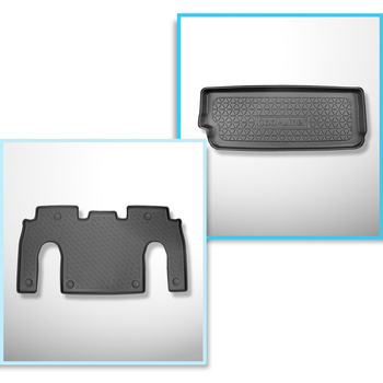 Completo di tappetini e tappetino per bagagliaio TPE per: Tesla Model X 10.2016-
