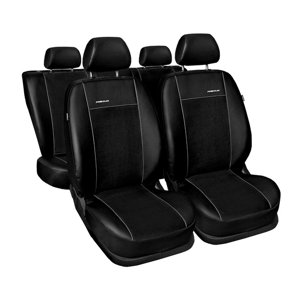 Coprisedili su misura compatibili con Seat Leon II Hatchback (2005-2012) - fodere sedili - set coprisedili auto - nero