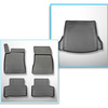 Completo di tappetini e tappetino per bagagliaio TPE per: Mercedes-Benz CLA C118 05.2019-.... (Coupé) - cavità amovibili in modelli con rete laterale; non per versione Plug-in ibrida