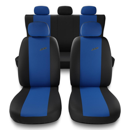 Coprisedili compatibili con Seat Ibiza I, II, III, IV, V (1984-2019) - fodere sedili universali - set coprisedili auto - X.R-BL