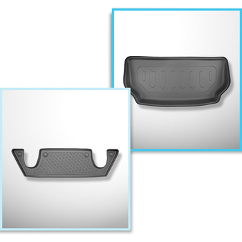 Completo di tappetini e tappetino per bagagliaio TPE per: Tesla Model X 01.2021-