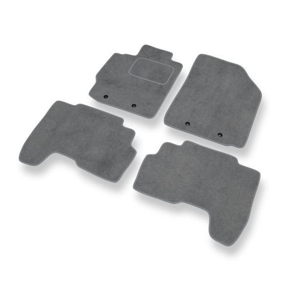 Premium tappetini auto in velluto compatibili con Toyota Yaris II Hatchback, Berlina (2005-2010) - tappeti auto grigio
