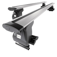 Barre portatutto in alluminio compatibili con Daewoo Musso SUV (2000-2005) - senza punti di fissaggio di serie - portapacchi auto colore argento - portabagagli barre da tetto
