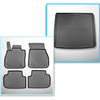Completo di tappetini e tappetino per bagagliaio TPE per: BMW 2 F44 03.2020-10.2024 (Gran Coupé) - bagagliaio superiore; per auto con pavimento doppio nel bagagliaio