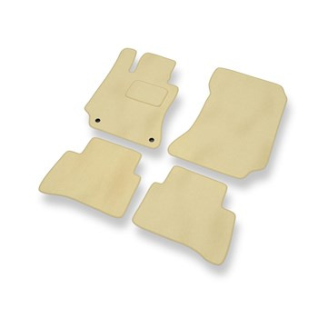 Premium tappetini auto in velluto compatibili con Mercedes-Benz Classe E W212 (2009-2016) - tappeti auto beige