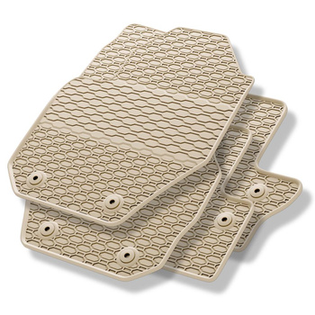 Tappetini auto in gomma compatibili con Volvo V60 I (2010-2018) - tappeti gomma - beige