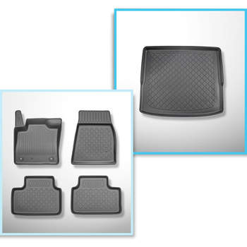 Completo di tappetini e tappetino per bagagliaio TPE per: Volvo C40 Recharge 12.2021-.... (Crossover)