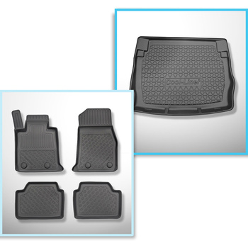 Completo di tappetini e tappetino per bagagliaio TPE per: BMW 1 F21 09.2012-06.2019 (Hatchback)