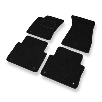 Tappetini in feltro compatibili con Audi A8 II D3 (versione corta) (2002-2010) - tappeti auto nero