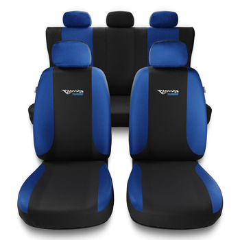 Coprisedili compatibili con Citroen C5 Aircross (2018-....) - fodere sedili universali - set coprisedili auto - TG-BL