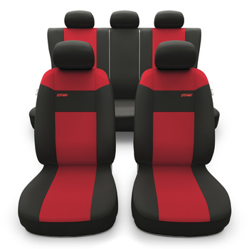 Coprisedili compatibili con Alfa Romeo 166 I, II, III (1998-2007) - fodere sedili universali - set coprisedili auto - RSL-RD