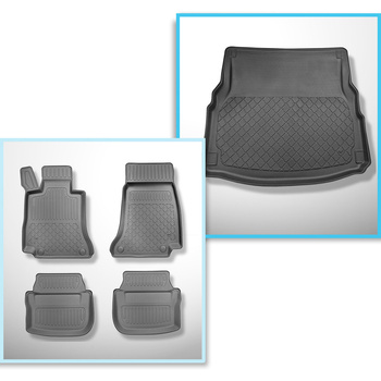 Completo di tappetini e tappetino per bagagliaio TPE per: Mercedes-Benz Classe E C238 04.2017-07.2023 (Coupé)