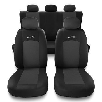 Coprisedili compatibili con Ford Fiesta MK5, MK6, MK7, MK8 (1999-2019) - fodere sedili universali - set coprisedili auto - S-G1