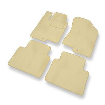 Premium tappetini auto in velluto compatibili con Kia Magentis II (2005-2010) - tappeti auto beige