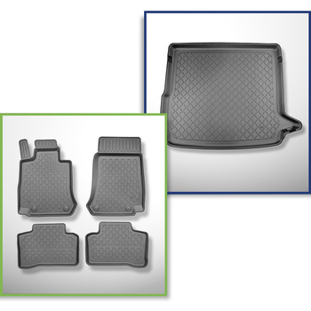 Completo di tappetini e tappetino per bagagliaio TPE per: Mercedes-Benz EQC N293 05.2019-2023 (SUV)
