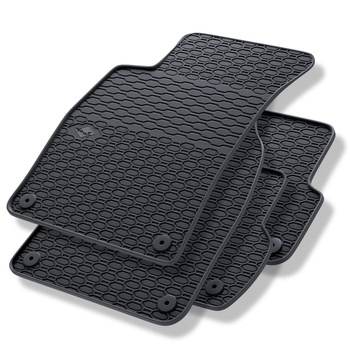 Tappetini auto in gomma compatibili con Seat Exeo Berlina, Sportstourer (2008-2013) - tappeti gomma  - nero - 4 pz.