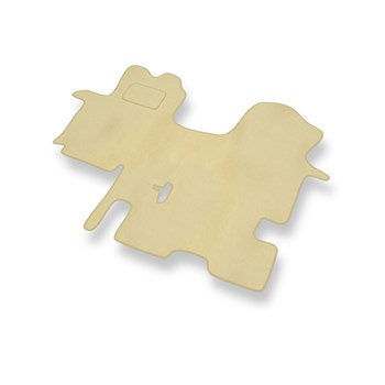 Premium tappetini auto in velluto compatibili con Renault Trafic II (3 persona) (2001-2014) - tappeti auto beige