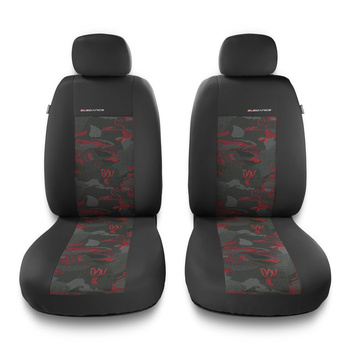 Coprisedili compatibili con Kia Spectra I, II (2000-2009) - fodere sedili universali - set coprisedili auto - 2UNE-RD