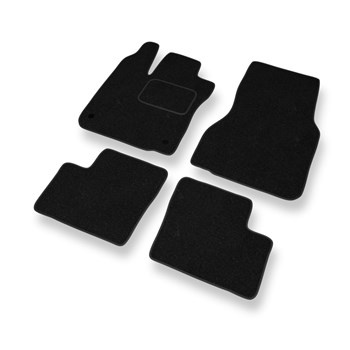 Tappetini in feltro compatibili con Smart Forfour II (2014-2023) - tappeti auto nero