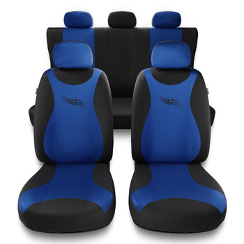 Coprisedili compatibili con Volkswagen Passat CC (2008-2011) - fodere sedili universali - set coprisedili auto - TR-BL